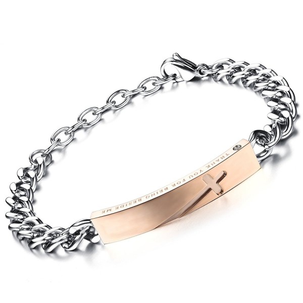 Flongo Stunning Stainless Romantic Anniversary - rose gold- for Women - C3126JA6P2R