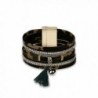 Daesar Alloy Leather Bracelet Bangle For Women Ball Rope Tassel Camouflage Pattern CZ Bracelet - Beige - CI18805UURQ