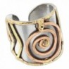 Anju Cuff Ring Welded Mixed Metal Design - Copper- Stainless Steel- Brass - CJ1824R7MYY