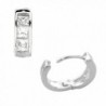 Sterling Silver Princess cut Zirconia Earrings