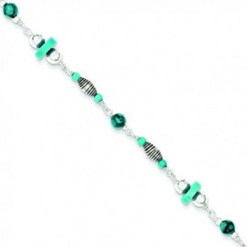 Sterling Silver Turquoise Anklet Bracelet - C8115736DPN