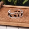 Rinhoo Handmade Pressed Transparent Scenery in Women's Band Rings