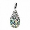 Vintage Adorned Abalone Teardrop Sterling