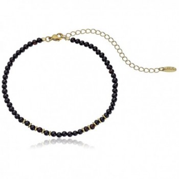 Ettika Still Surprise You Onyx and Gold Choker Necklace- 10.5" + 4" Extender - CS12DAVNRCT