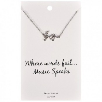 Shagwear Dream and Music Inspirations Quote Pendant Necklace - Music Notes Pendant - C712DP8SJEJ