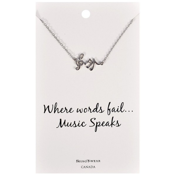 Shagwear Dream and Music Inspirations Quote Pendant Necklace - Music Notes Pendant - C712DP8SJEJ