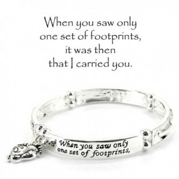 Silvertone Footprints footprints Bracelet Included - C611GDDT8XF