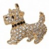 Scottish Terrier Westie Brooch Pin 1.5" with Detailed Crystal Accents - CJ189Z0O03R