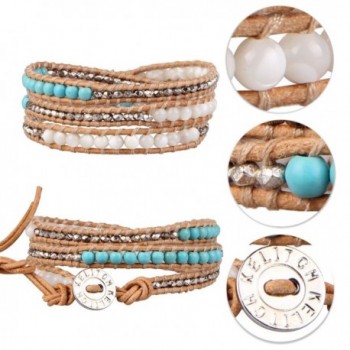 KELITCH Turquoise Bracelet Handmade Jewelry in Women's Wrap Bracelets