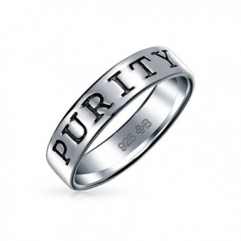 Bling Jewelry Antique Style Sterling Silver PURITY Band Promise Ring - CD12M8PLEUL