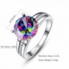 Nuncad Solitaire Sterling Engagement Rainbow