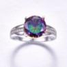 Nuncad Solitaire Sterling Engagement Rainbow in Women's Wedding & Engagement Rings