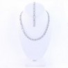 Silver Tone Hugs and Kisses Stainless Steel Stampato Necklace and Bracelet Set - C112DEBO4AT