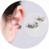 Aifeer 925 Sterling Silver Non Pierced Ear Cuff Retro Twist Earrings For Men And Women - CT185A4O5Y8