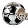Soccer Football Charm with Black White Enamel Charm Sport Bead Fit DIY Charms Bracelets - CX12NGFBM23