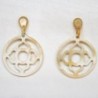 Mary Crafts Womens Handmade Buffalo Horn Lotus Drop Dangle Earrings - White shade - C0128BR548D