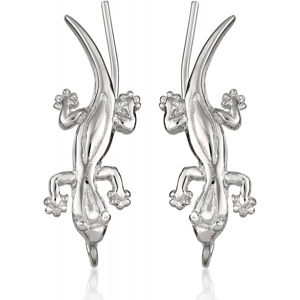 The Ear Pin Sterling Silver Good Luck Geckos Earrings - CH118W1703L