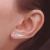 Ear Pin Sterling Silver Earrings