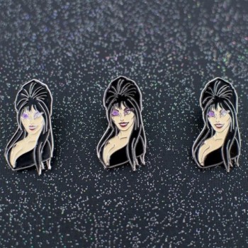 TeesAndTankYou Elv 001 Elvira Enamel Pin