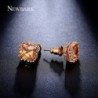 NEWBARK Gold Plated Pincess Zircon Earrings in Women's Stud Earrings