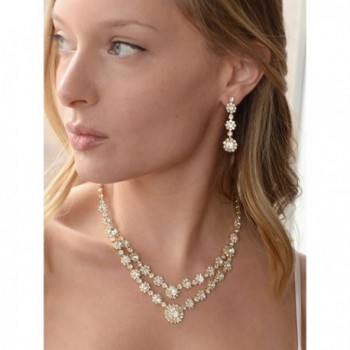Mariell Rhinestone Necklace Earrings Bridesmaids in Women's Jewelry Sets