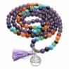 Natural Gemstone Buddhist Bracelet Necklace - Amethyst - CV186TYII58