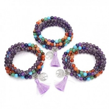 Natural Gemstone Buddhist Bracelet Necklace in Women's Strand Bracelets