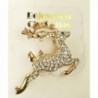 Bejeweled Christmas Leaping Rhinestone 201 in Women's Brooches & Pins