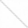2.5mm- Sterling Silver Oval Solid Rolo Chain Necklace- 20 Inch - CZ1152RBBXX
