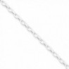 2.5mm- Sterling Silver Oval Solid Rolo Chain Necklace- 20 Inch - CZ1152RBBXX