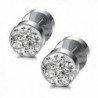 Stainless Zirconia Earrings Piercing Tunnel in Women's Stud Earrings