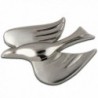 PinMart's Elegant Silver Plated 3D Dove Hope and Peace Lapel Pin - C211KQKKSDP
