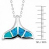Sterling Silver Created Whale Pendant in Women's Pendants