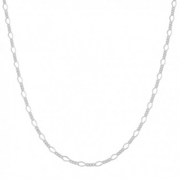 Sterling Silver 2.1mm High Polish Figaro Chain (16- 18- 20- 22- 24- 30- or 36 inch) - CN11RTMSGK5