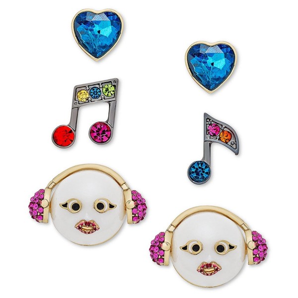 Betsey Johnson xox Trolls Stud Earrings Set- Multicolor (Set of 3) - CA17YEUMISN