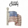 Love Country American Waving Rhinestone in Women's Brooches & Pins