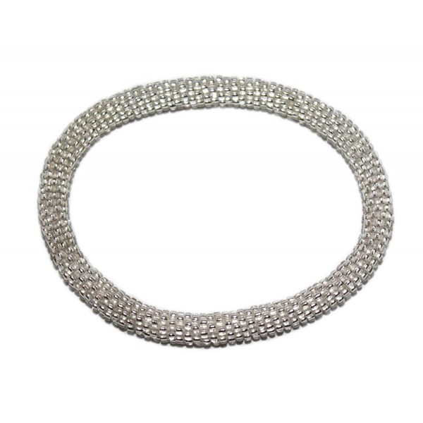 Crochet Glass Seed Bead Bracelet Roll on Bracelet Nepal Bracelet - C2127Y51DQF