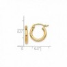 Gold Polished Round Hoop Earrings in Women's Hoop Earrings