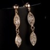 Mytys Plated Crystal Dangle Earrings in Women's Drop & Dangle Earrings