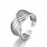 Twisted Vintage Ring Sterling Silver 925 Adjustable Stackable Toe Band Rings for Women Girls Men - C718C4KTGIC