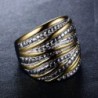 JunXin Yellow Interterwined Stainless Without in Women's Band Rings