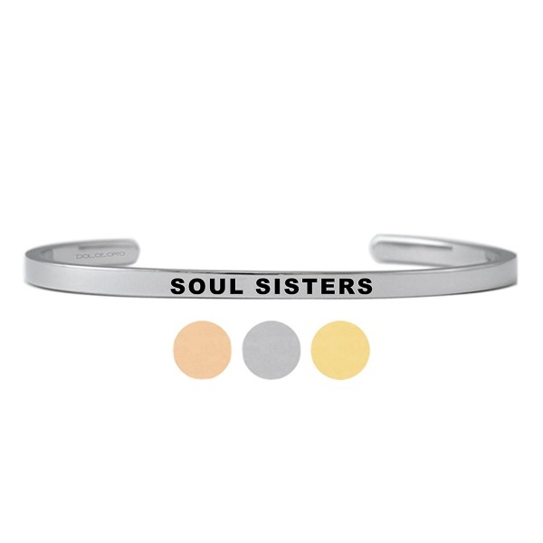 Mantra Phrase: SOUL SISTERS - Further Design & Customize your Dolceoro Cuff Bracelet - CK18535UCEW