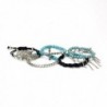 Aris Bohemian Turquoise Beaded Stretch Bracelets Stack Bundle: Bracelets & Bag (Cross Leave Turquoise) - CK12G0AACGF