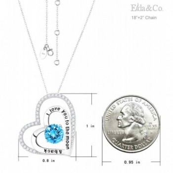 Aquamarine Swarovski Birthstone Necklace Anniversary