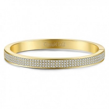 GuqiGuli Swarovski Elements Gold Tone Bracelet - Yellow Gold - CY186DMGMST