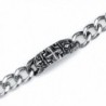 Gothic ID Style Stainless Steel Celtic Cross Curb Chain Bracelet - C6119H46YB1