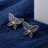 YACQ Jewelry Sterling Butterfly Earrings