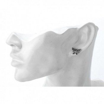 YACQ Jewelry Sterling Butterfly Earrings in Women's Stud Earrings