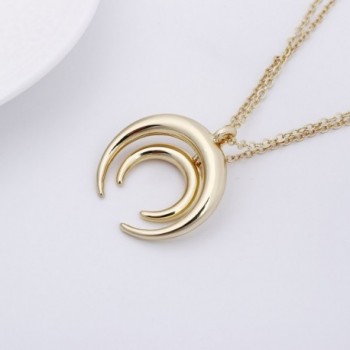 TUSHUO Pendent Crescent Necklace Adjustable