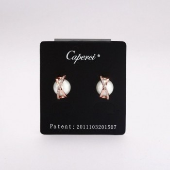Caperci Plated Cubic Zirconia Earrings in Women's Stud Earrings